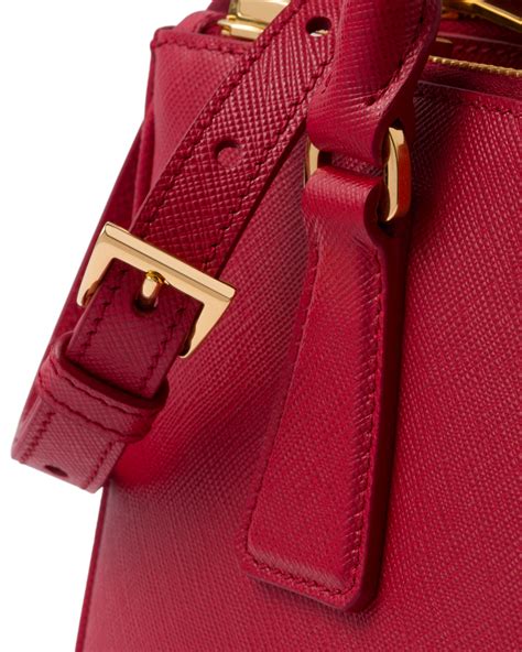 prada tote galleria double zip large calfskin leather fire red|prada galleria bag.